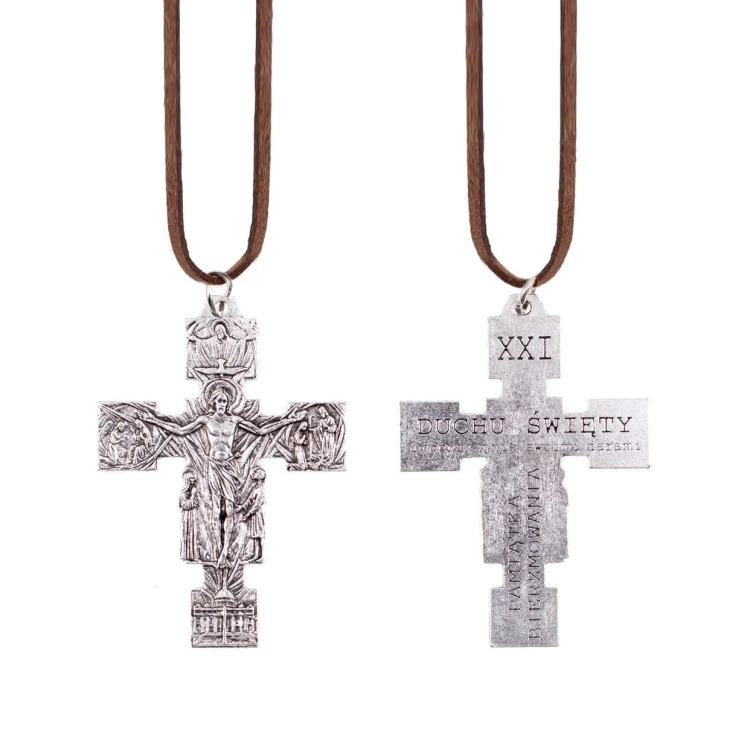 Confirmation cross with the image of the Holy Trinity