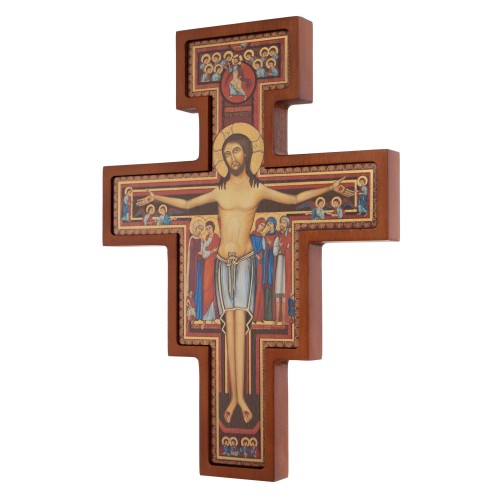 San Damiano - Franciscan Cross of Beech Wood, 13 cm