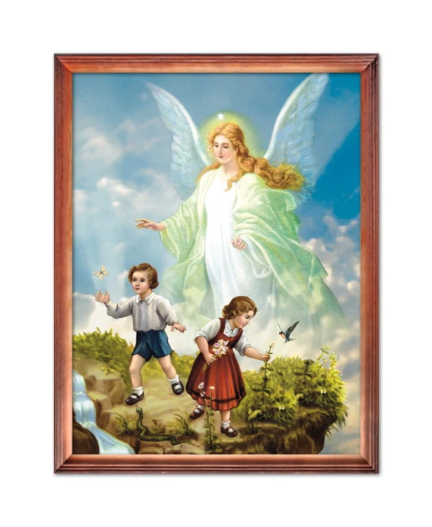 Obraz religijny Anioł Stróż z dziećmi