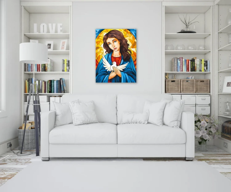 Our Lady Carrying  the Holy Spirit - Modern Canvas Painting
