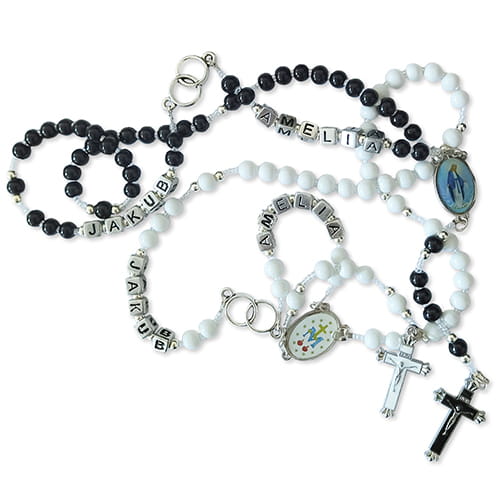 Różaniec dla pary młodej z personalizacją