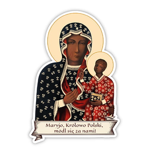 Naklejka religijna z Matką Boską Częstochowską ACHNM39.jpg