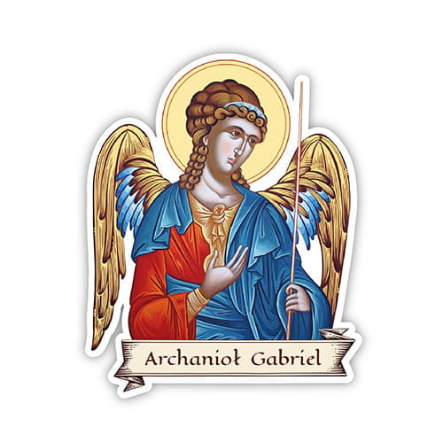 Naklejka religijna z Archaniołem Gabrielem
