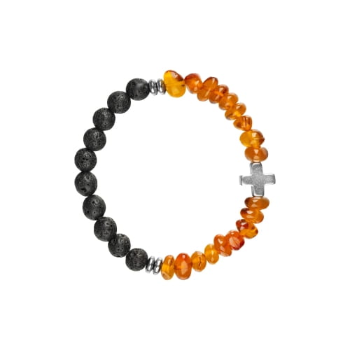 Ambra Rosary Bracelet with Cross