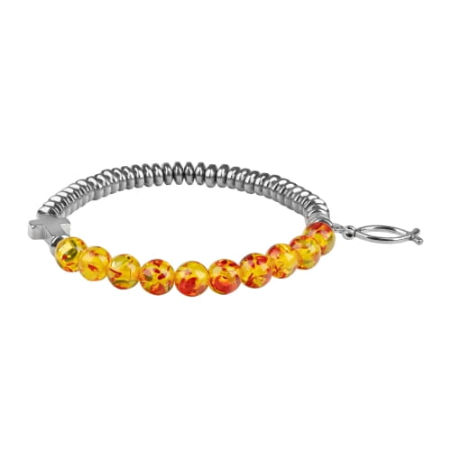 Ambra Rosary Bracelet with Ichthys Fish