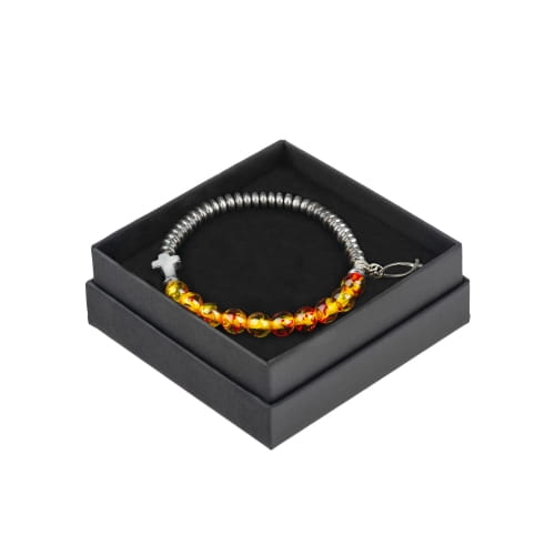 Ambra Rosary Bracelet with Ichthys Fish