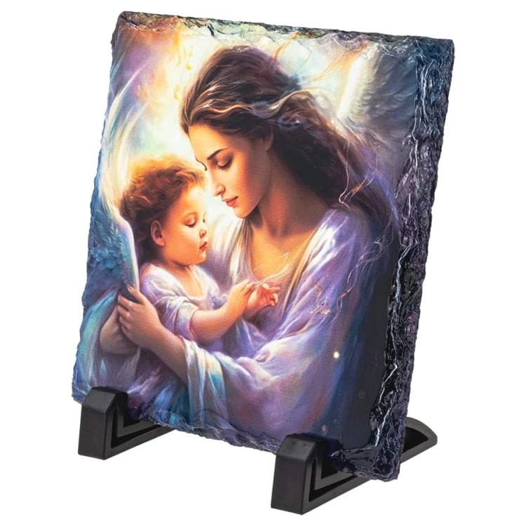 Obrazek Religijny: Anioł Stróż z dzieckiem