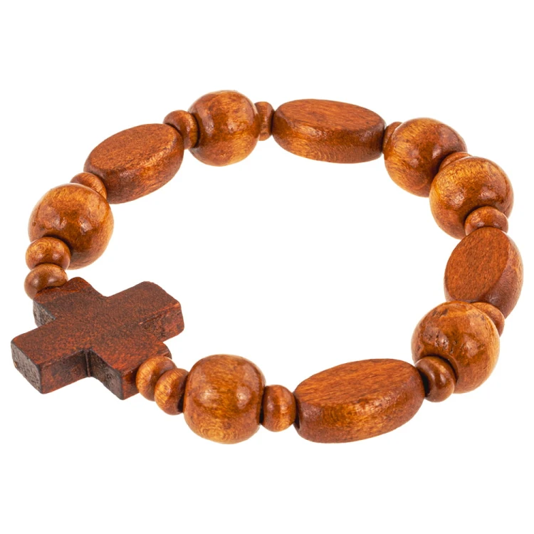 Wooden Religious Bracelet - A Symbol of Faith and Elegance