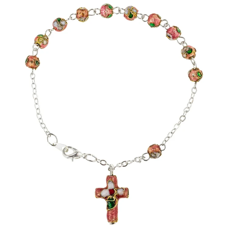 Tri-Color Rosary Bracelet: Modern Elegance in Faith