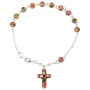 Tri-Color Rosary Bracelet: Modern Elegance in Faith