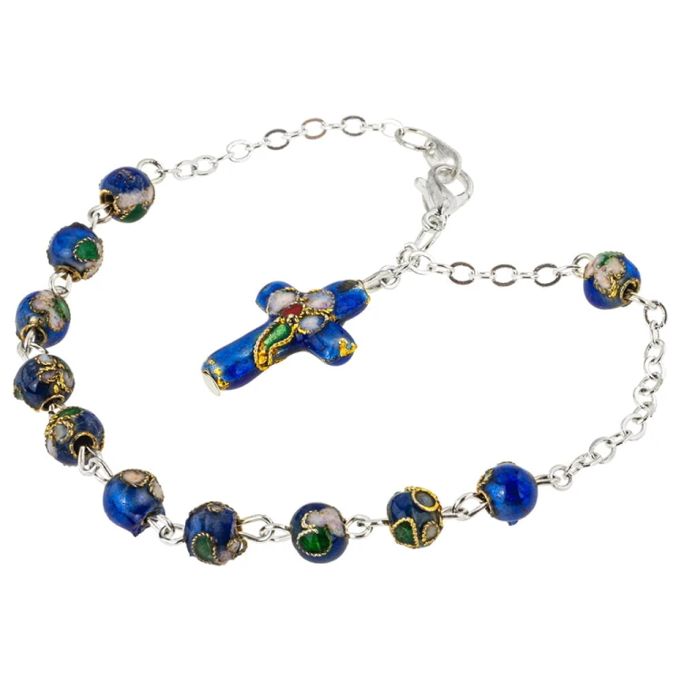 Tri-Color Rosary Bracelet: Modern Elegance in Faith