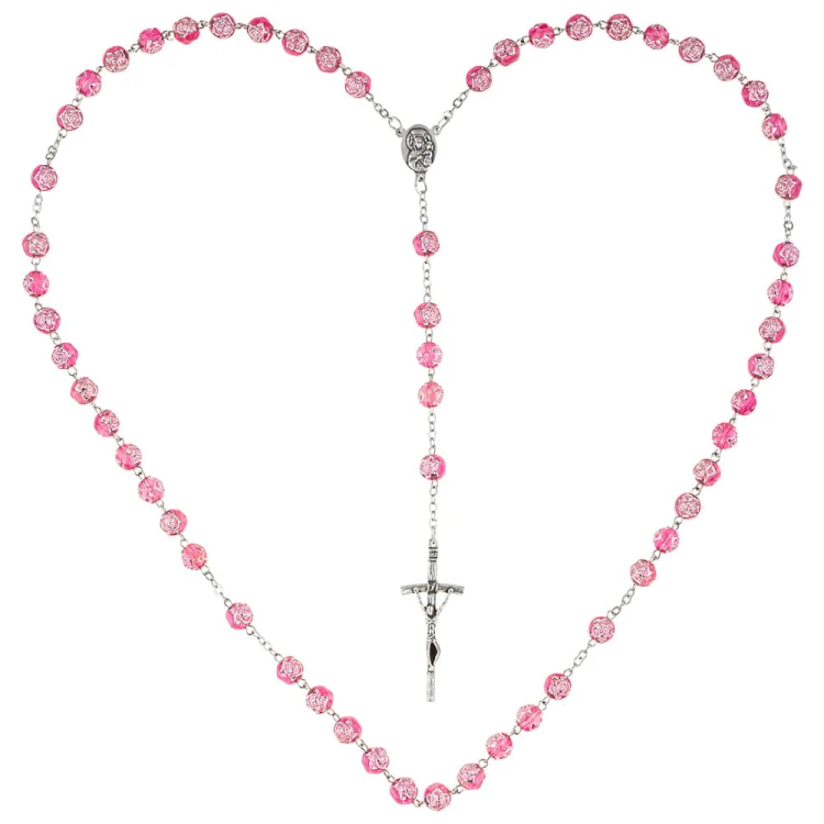 Kolorowy różaniec róża