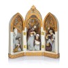 Weihnachtskrippe - Triptychon mit den Figuren der Heiligen Familie und der Heiligen Drei Könige