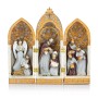 Szopka Bożonarodzeniowa - Tryptyk z Figurami Świętej Rodziny i Trzech Króli