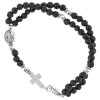 Rosenkranz-Armband aus schwarzen Perlen