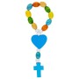 Kolorowa Drewniana Dziesiątka Różańca dla Chłopca