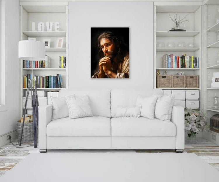 Bild von Jesus im Gebet