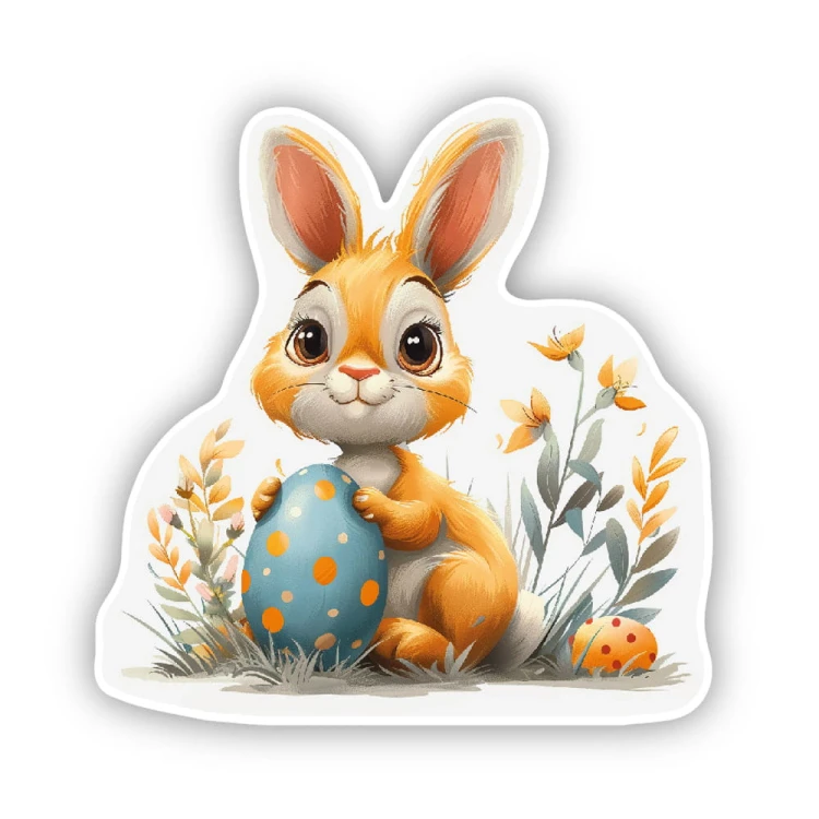 Sticker "Joyful Easter Bunny".
