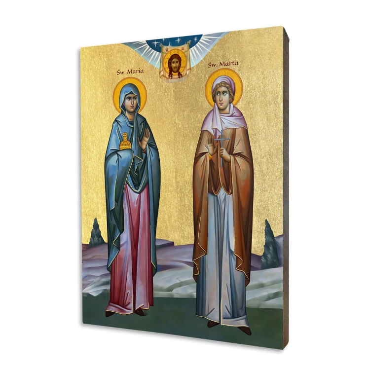 Icon of Saint Mary and Saint Martha on Linden Wood