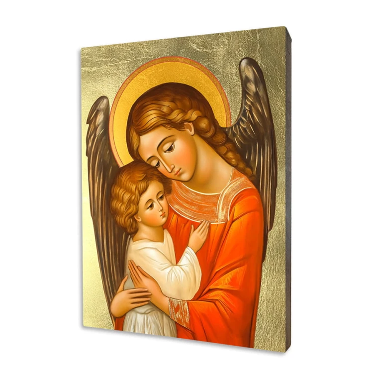 Guardian Angel with Boy Icon - A Gift for a Child