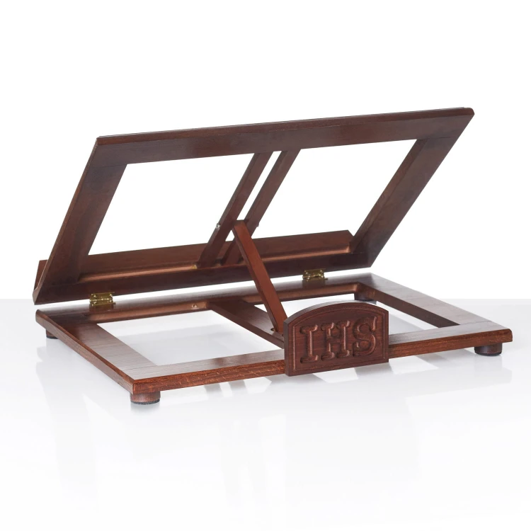 Adjustable Wooden Liturgical Lectern – Beech Wood, Dark Brown