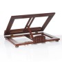 Adjustable Wooden Liturgical Lectern – Beech Wood, Dark Brown