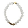 White Agate Wedding Bracelet with Initials – A Unique Gift for the Newlyweds