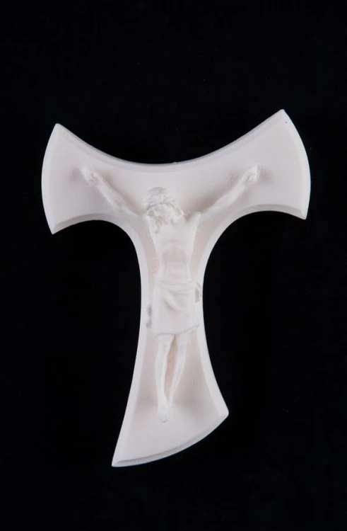 Tau Franciscan Cross, alabaster