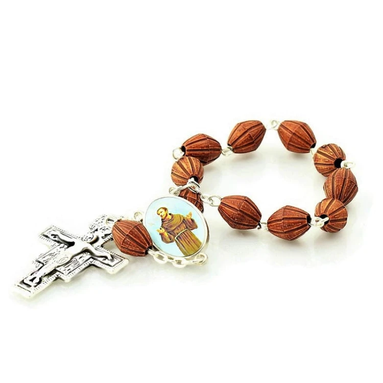 Dziesiątka różańca z krzyżem San Damiano