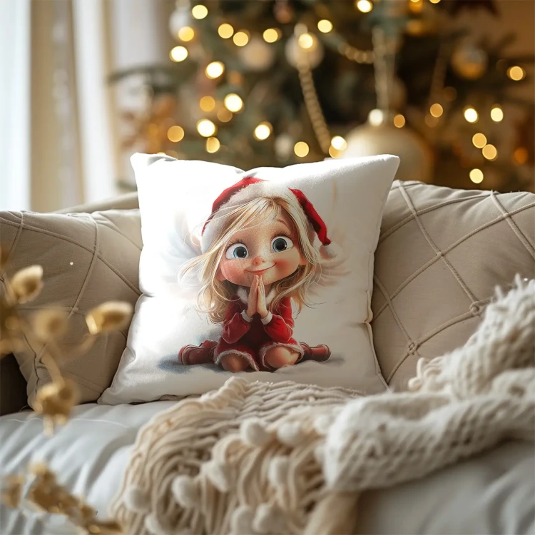 Christmas Children's Pillow with an Angel