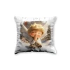 Christmas Children's Pillow with an Angel in a Winter Scene