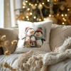 Christmas Pillow for Kids with a Penguin Family