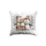 Christmas Pillow for Kids with a Penguin Family