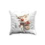 Christmas Pillow for Kids with Cheerful Rudolph and Gifts