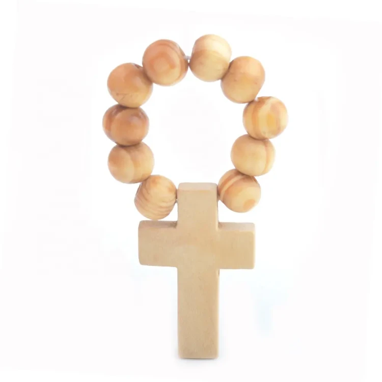 Small Decade Rosary with Wooden Beads