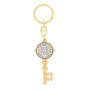 Gold-Plated Saint Benedict Key-Shaped Keychain