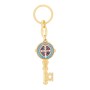 Gold-Plated Saint Benedict Key-Shaped Keychain