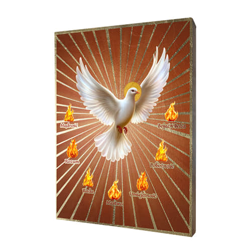 ikona złocona Dary Ducha Świętego - Pamiątka Bierzmowania