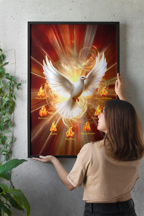 Duch Święty – 7 darów Ducha Świętego – plakat religijny
