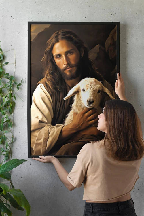 Jezus Dobry Pasterz – plakat religijny