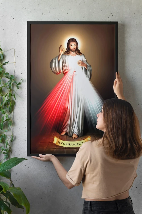 Jezus Miłosierny – Jezu, ufam Tobie – plakat religijny