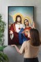 Sacred Heart of Jesus & Immaculate Heart of Mary – religious poster