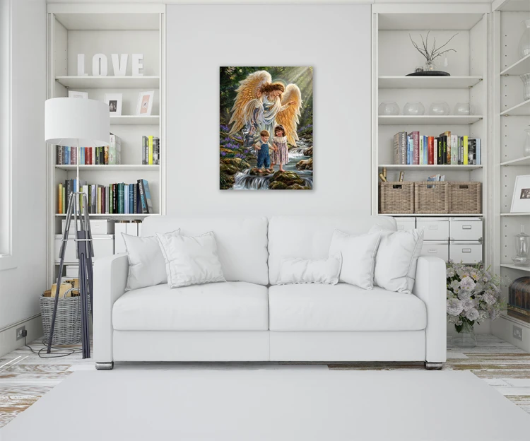 Anioł Stróż z dziećmi canvas obraz wiz.jpg