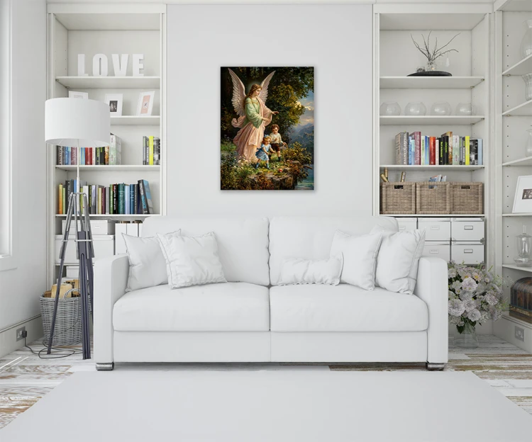 Anioł Stróż z dziećmi hula hop canvas obraz wiz.jpg