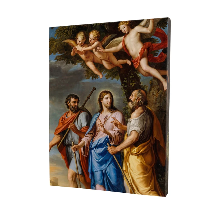Weg nach Emmaus Leinwandbild – biblische Szene der Erkenntnis