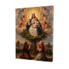 Religious canvas print of Our Lady of Gietrzwałd appearing on a maple tree to two visionaries, classic academic style, gallery wrap.