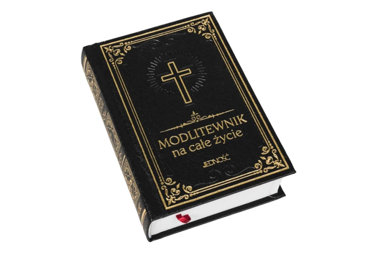 Modlitewnik na całe życie Huberta Wołącewicza – katolicki modlitewnik w twardej czarnej oprawie.