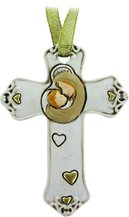 Krzyżyk z Matką Bożą dla dziecka na Chrzest