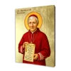 St John Henry Newman icon on limewood with a gilded background and prayer