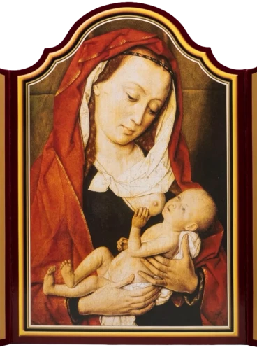 Madonna karmiąca Dzieciątko Jezus – centralna reprodukcja w kalendarzu adwentowym